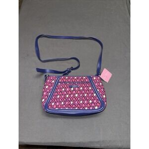 Vera Bradley Crossbody Bag Pink Diamonds Trimmed Trapeze Katalina NWT